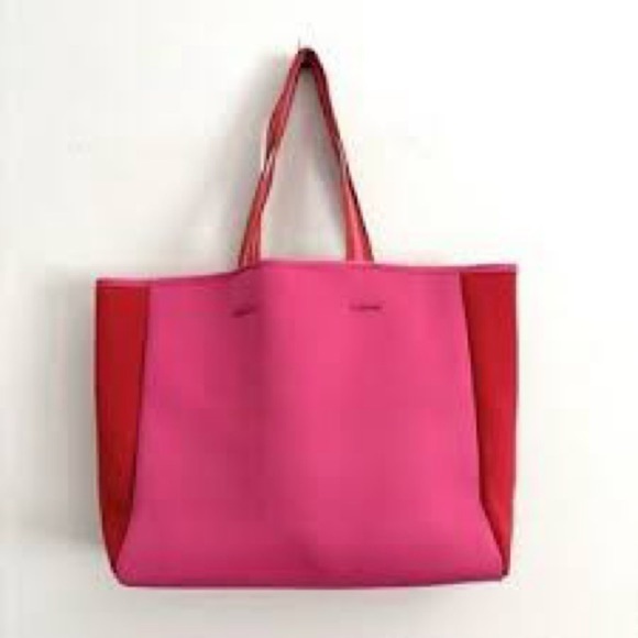 summersalt Handbags - SUMMERSALT Neoprene Pink & Red Beach Pool Bag Tote